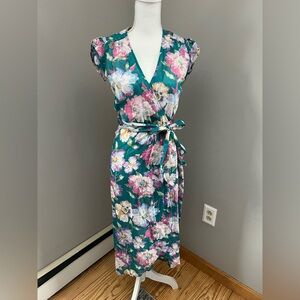 Foxy Lady Vintage 70s Floral Wrap Dress